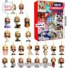 Taylor Swift figurines representing different album eras like Red, Reputation, and Folklore.