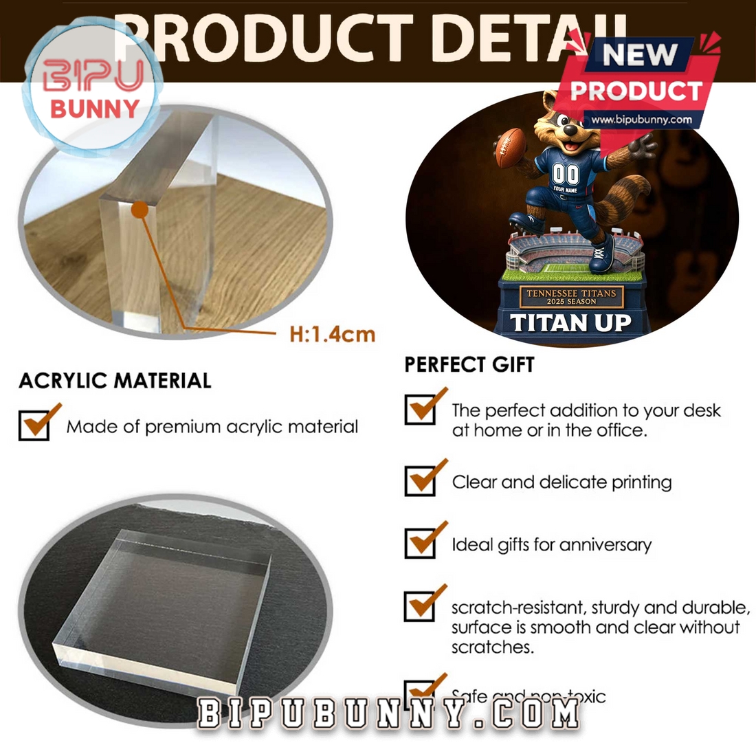 Tennessee Titans Acrylic Standee Figures Tennessee Titans Acrylic Standee Figures