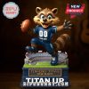 Titans mascot figurine under warm lighting with wooden background and detailed base.