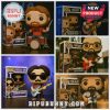 Funko Pop figures of Red Clay Strays band members, including John Hall, Brandon Coleman, Zach Rishel, and Andrew Bishop.