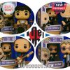 Funko Pop Vinyl figures of The Who band members.