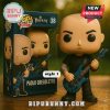 Funko Pop figure of Paolo Gregoletto holding blue bass guitar.