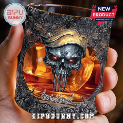 Trump Skull Whiskey Glass