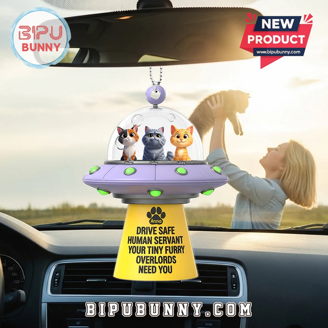 UFO Furry Overlords Car Ornament, Christmas Gifts UFO Furry Overlords Car Ornament, Christmas Gifts