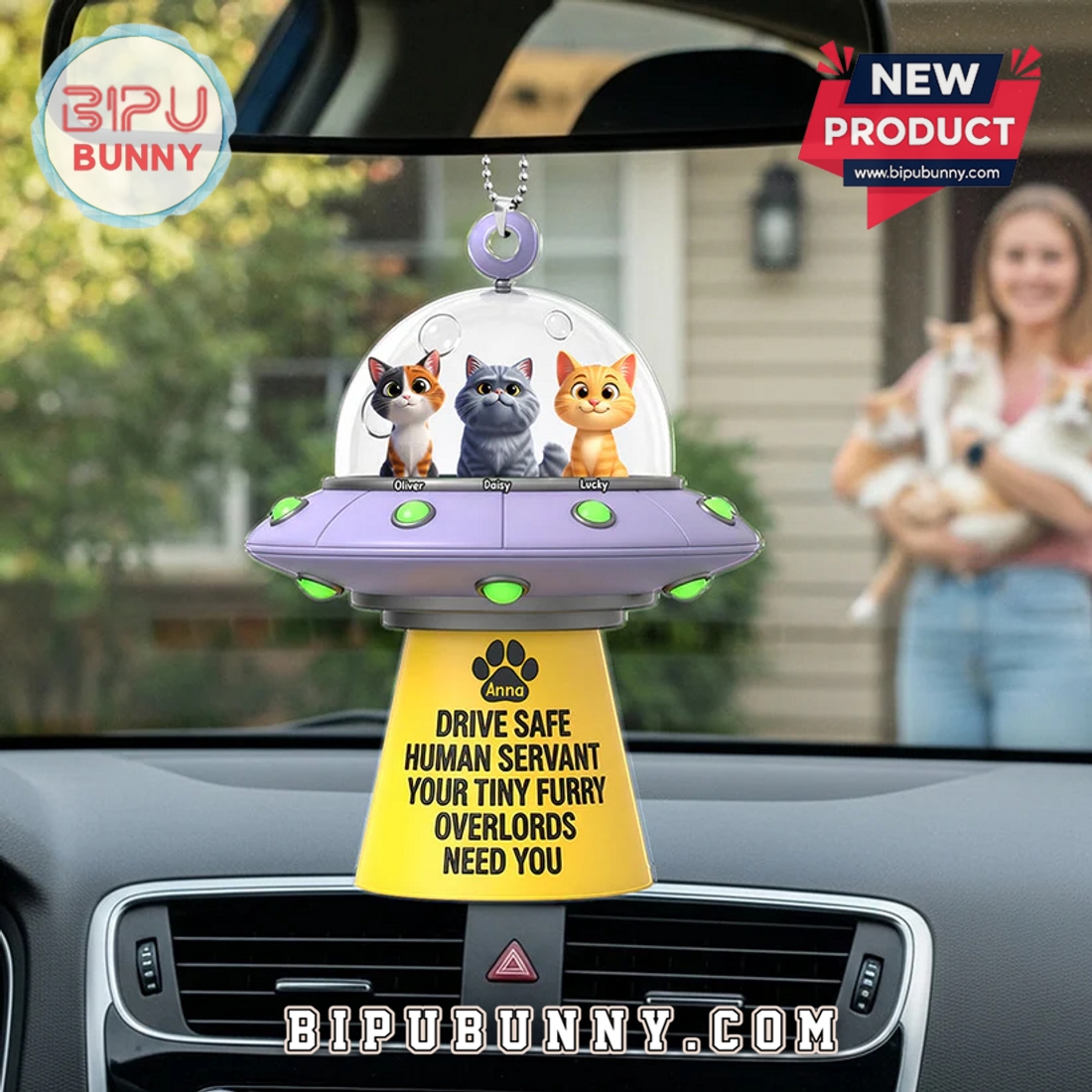 UFO Furry Overlords Car Ornament, Christmas Gifts UFO Furry Overlords Car Ornament, Christmas Gifts