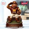Washington Commanders pig mascot figurine in uniform saluting!