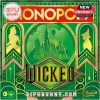 Close-up view of the Wicked Edition Monopoly game box with intricate green and gold design.