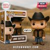 Funko Pop John Dutton figure in cowboy outfit with serious expression.