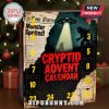 Cryptid Advent Calendar box with newspaper theme and numbered compartments.