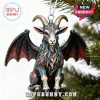 Close-up of horned winged cryptid ornament from Advent Calendar 2025.