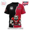 Front view of Georgia Bulldogs T-shirt with logo and bulldog mascot.
