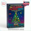 Advent calendar with retro game cartridges and a Christmas tree design.