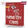 Close-up of the Kansas City Chiefs Advent Calendar with collectible items behind each door.