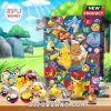 Pokémon Advent Calendar with 24 doors revealing mini figures, featuring Pikachu, Eevee, and other Pokémon.