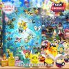 Close-up view of the Pokémon Advent Calendar, showing mini Pokémon figures behind the doors.