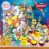 Full view of the Pokémon Advent Calendar, featuring mini Pokémon figures and festive designs.