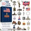 250 Years of Freedom Advent Calendar with American historical ornaments.