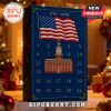Front view of the 250 Years of Freedom Advent Calendar with American symbols.