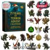 Kaiju-themed Advent calendar with 24 mini monster and movie-style ornaments.