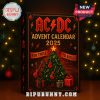AC/DC 2025 Advent Calendar featuring a Christmas tree and rock-themed decorations.