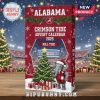 Advent calendar with Alabama design placed in a decorated stadium scene with snow, trees, and gifts.