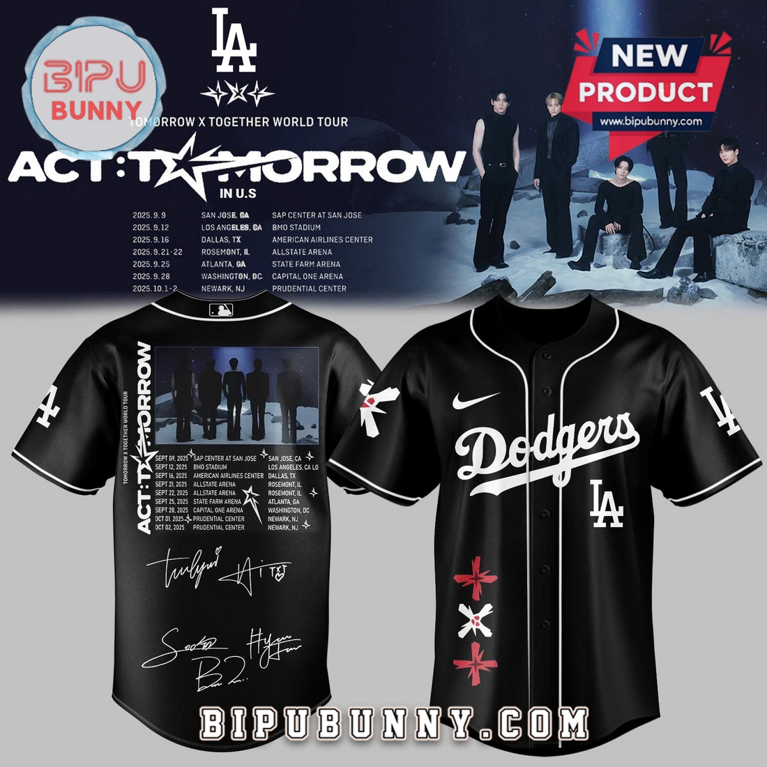 All Team MLB TXT Tomorrow x Together Baseball Jersey All Team MLB TXT Tomorrow x Together Baseball Jersey