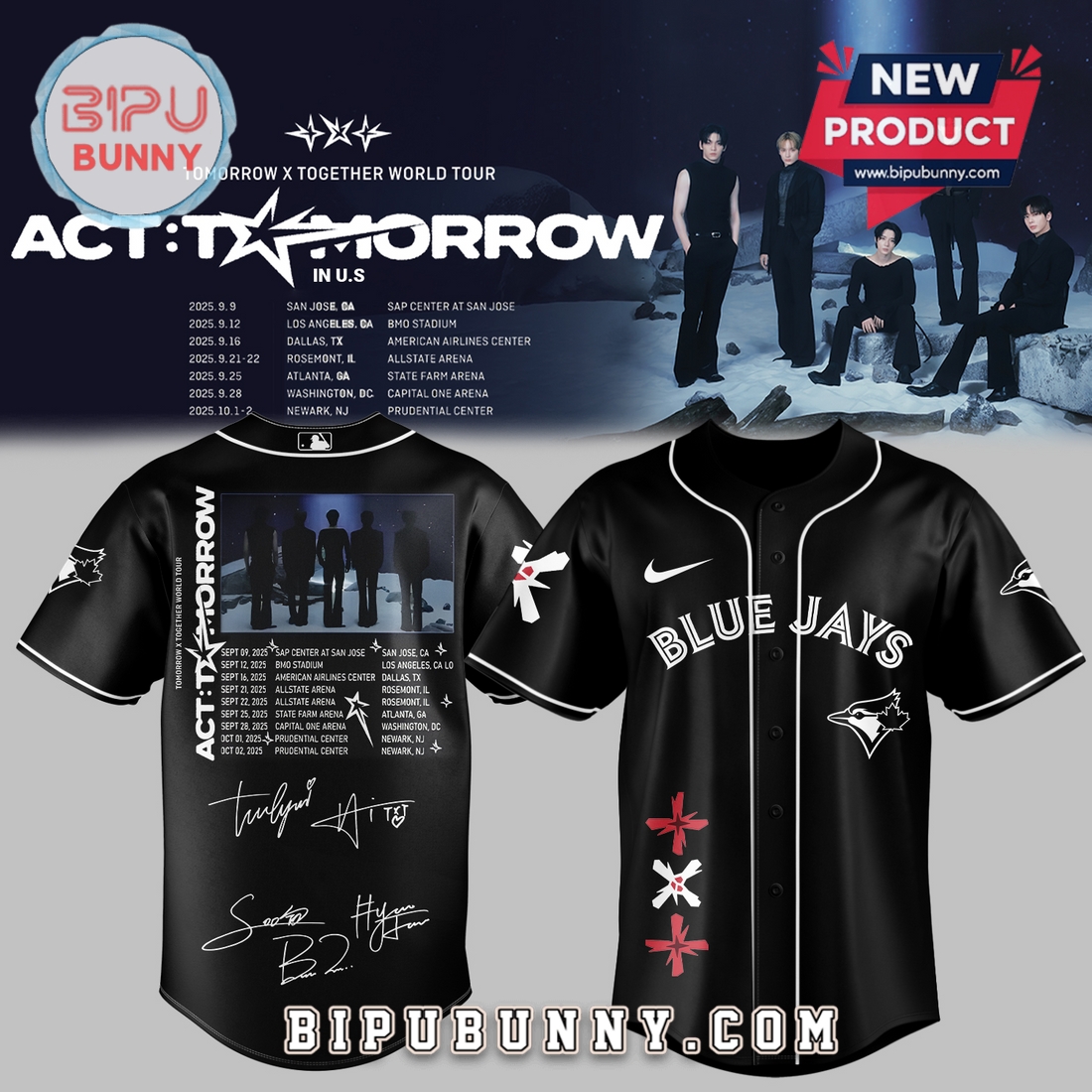 All Team MLB TXT Tomorrow x Together Baseball Jersey All Team MLB TXT Tomorrow x Together Baseball Jersey