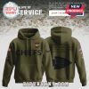 Military green hoodie with Kansas City Chiefs logos!