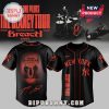 A black and red baseball jersey with the Twenty One Pilots Clancy Tour 2025 logo and the Houston Astros logo.