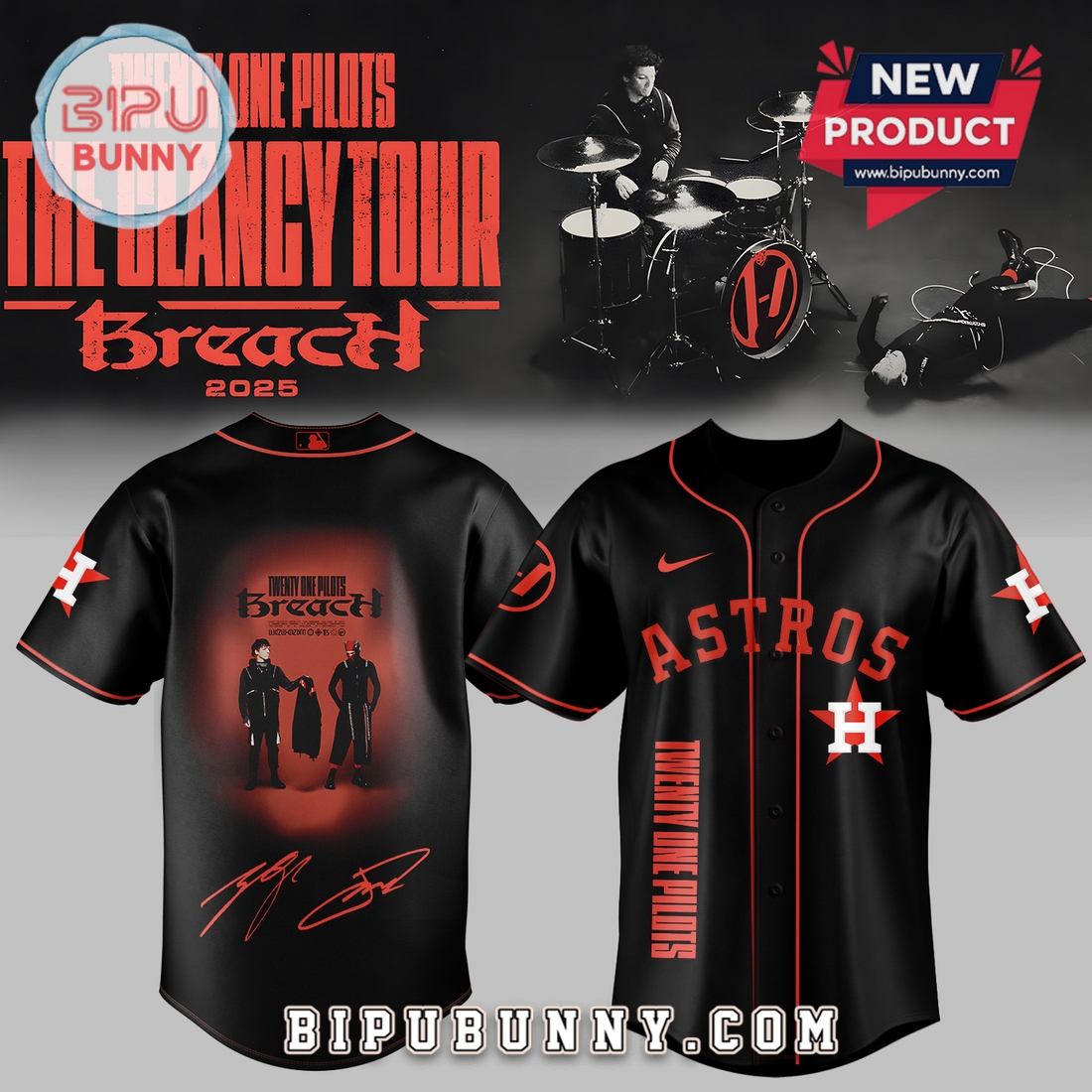 All Team MLB x Twenty One Pilots Baseball Jersey 2025 All Team MLB x Twenty One Pilots Baseball Jersey 2025