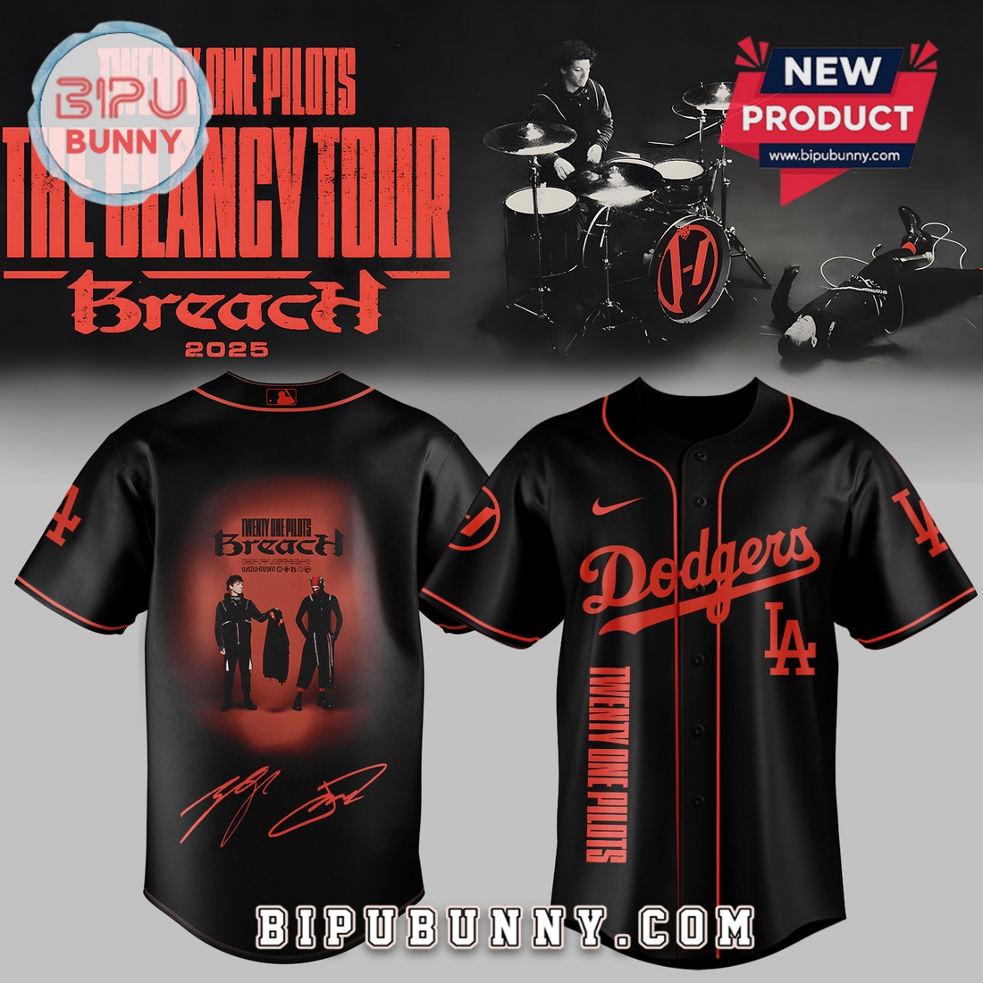 All Team MLB x Twenty One Pilots Baseball Jersey 2025 All Team MLB x Twenty One Pilots Baseball Jersey 2025