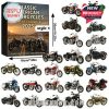 Close-up of the Classic American Motorcycles Advent Calendar 2025 with miniature bike models.