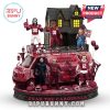 Halloween-themed collectible with Arizona Cardinals football players and horror movie characters.