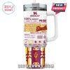 Arizona State tumbler with pride message and themed nutrition-style label.