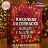 Arkansas Razorbacks Advent Calendar 2025 box with full set of player and team-themed ornaments!