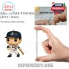 Close-up of an Atlanta Braves figurine, showing its 3-4mm thickness.