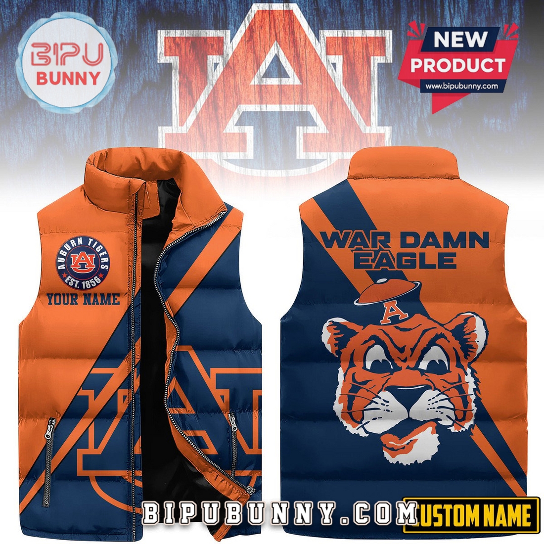 Auburn Tigers Custom Puffer Jacket 2025 Auburn Tigers Custom Puffer Jacket 2025