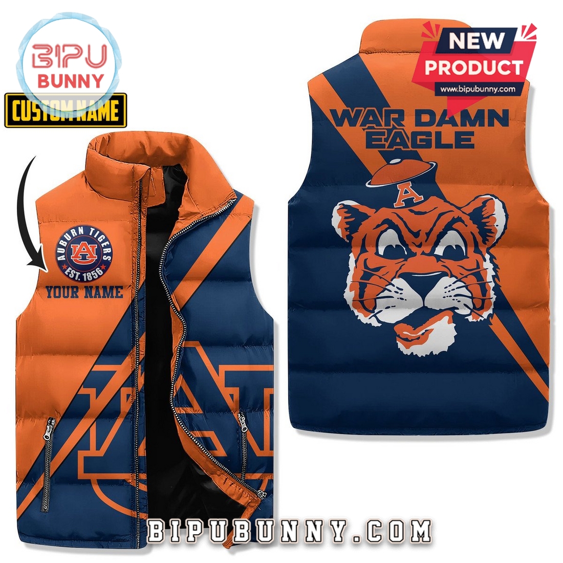 Auburn Tigers Custom Puffer Jacket 2025 Auburn Tigers Custom Puffer Jacket 2025