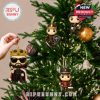 Miniature Avenged Sevenfold ornaments including Hail to the King hanging on a Christmas tree!