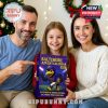 Family holding the Baltimore Ravens Advent Calendar 2025 in a Christmas setting!