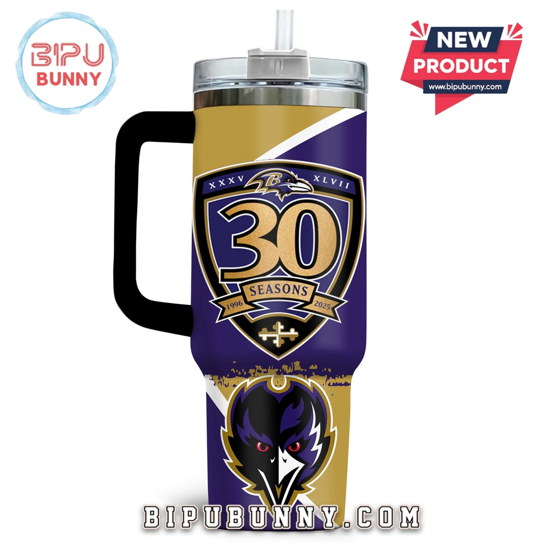 Baltimore Ravens Custom Stanley Tumbler 40oz Baltimore Ravens Custom Stanley Tumbler 40oz