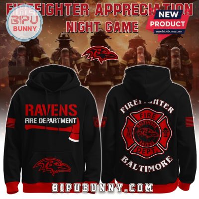 Baltimore Ravens NFL x Firefighter Appreciation Limited Edition Hoodie Baltimore Ravens NFL x Firefighter Appreciation Limited Edition Hoodie