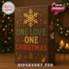 One Love One Christmas advent calendar box with brown background and festive symbols!