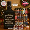 A green Whiskey Advent Calendar 2025 with a best price banner and two rows of twelve miniature whiskey bottles!
