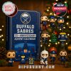 Buffalo Sabres 55th Anniversary 2025 Advent Calendar box with a selection of nine hockey player and accessory ornaments!