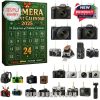 Camera Advent Calendar 2025 box with a selection of hanging miniature camera ornaments!