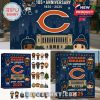 The Chicago Bears advent calendar box shown next to all 24 unique ornaments included in the set!