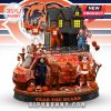 Chicago Bears-themed Halloween collectible featuring horror figures in team gear with spooky decorations.