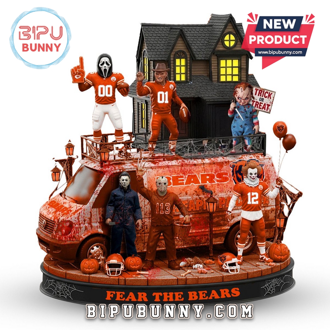 Chicago Bears Halloween Collectible Figures Chicago Bears Halloween Collectible Figures