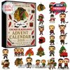 Chicago Blackhawks Advent Calendar Style 1 with festive and hockey-themed mini figures.